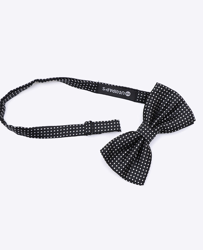 Noeud Papillon Noir n°2 à Pois Homme en Polyester | Louis - Unipap's