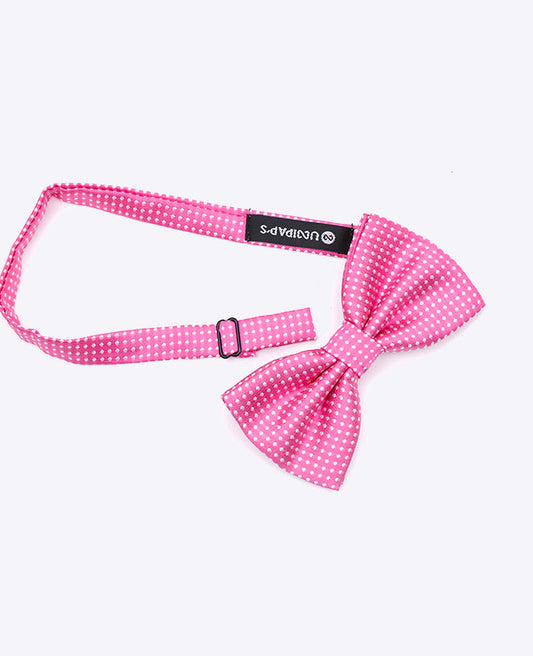 Noeud Papillon Rose n°2 à Pois Homme en Polyester | Louis - Unipap's