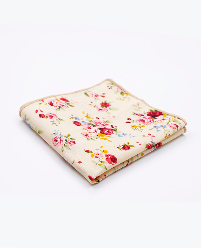 Pochette de Costume Liberty Blanc n°4 en Coton | Charles - Unipap's