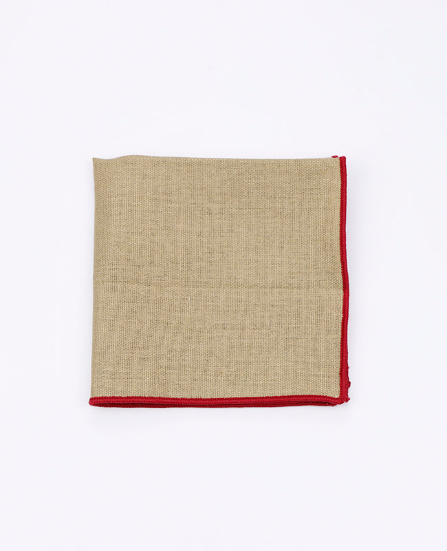 Pochette de Costume Beige n°1 en Lin | Basile - Unipap's