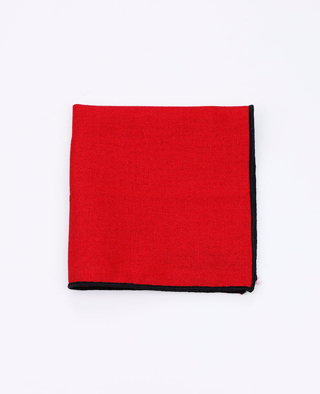 Pochette de Costume Rouge n°3 en Lin | Basile - Unipap's